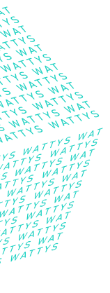 Wattys text in the form of a cube