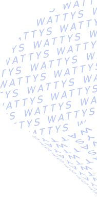 Wattys text in the form of a cylinder